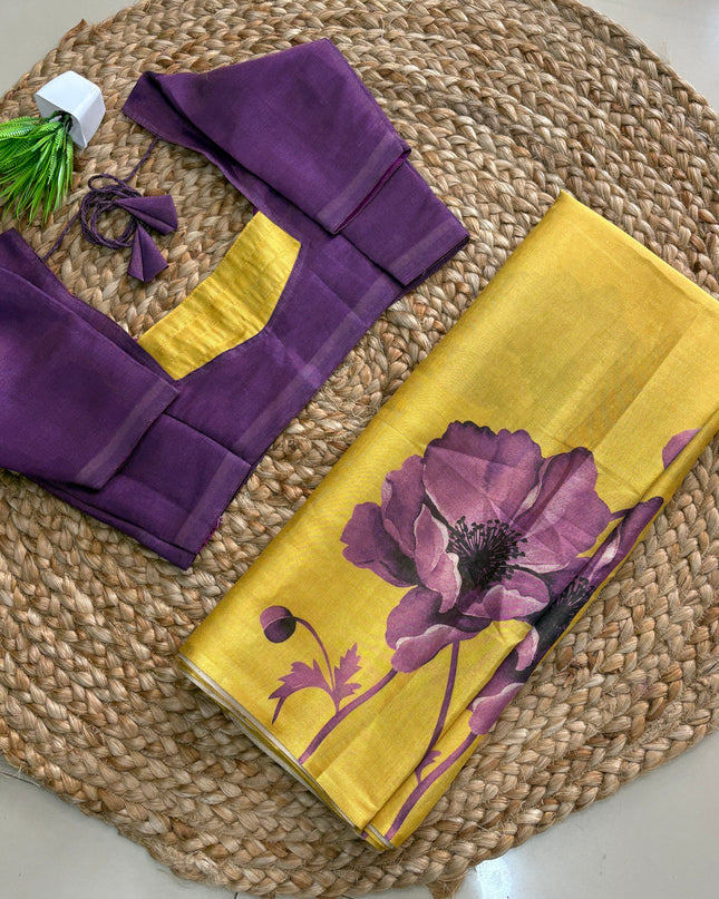 Saree With Stitched Blouse - (size-36-40) - SWSB 423