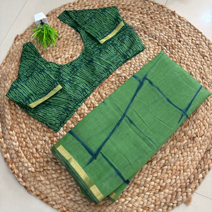 Saree With Stitched Blouse - (size-40-44) - SWSB 441