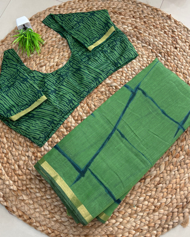Saree With Stitched Blouse - (size-40-44) - SWSB 441