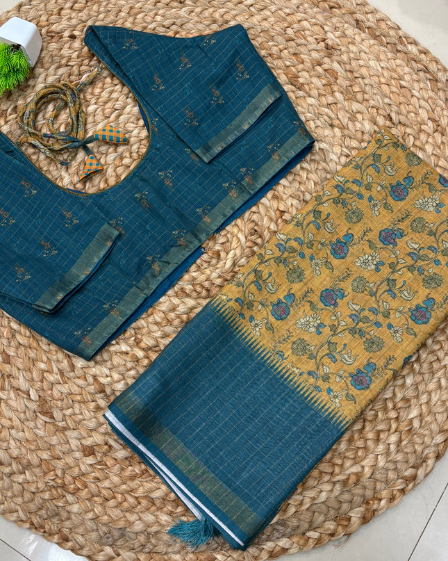 Saree With Stitched Blouse  - (size-40-44) - SWSB 446