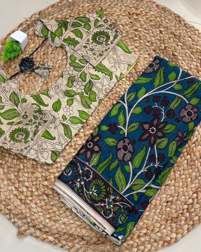 Saree With Stitched Blouse - (SIZE-40-44) - SWSB 461