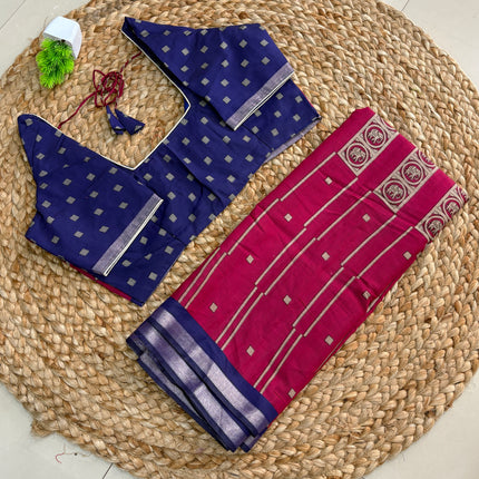 Saree With Stitched Blouse - (SIZE-38-42) -SWSB 468