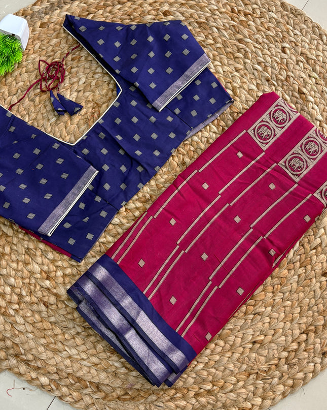 Saree With Stitched Blouse - (SIZE-38-42) -SWSB 468