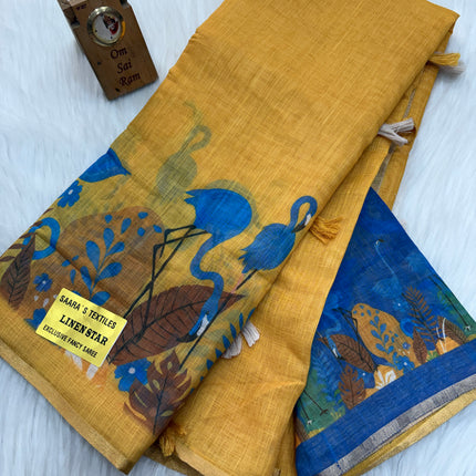 Linen Cotton Saree - LCS 15