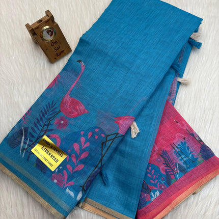 Linen Cotton Saree - LCS 16