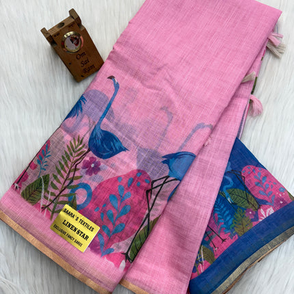 Linen Cotton Saree - LCS 17