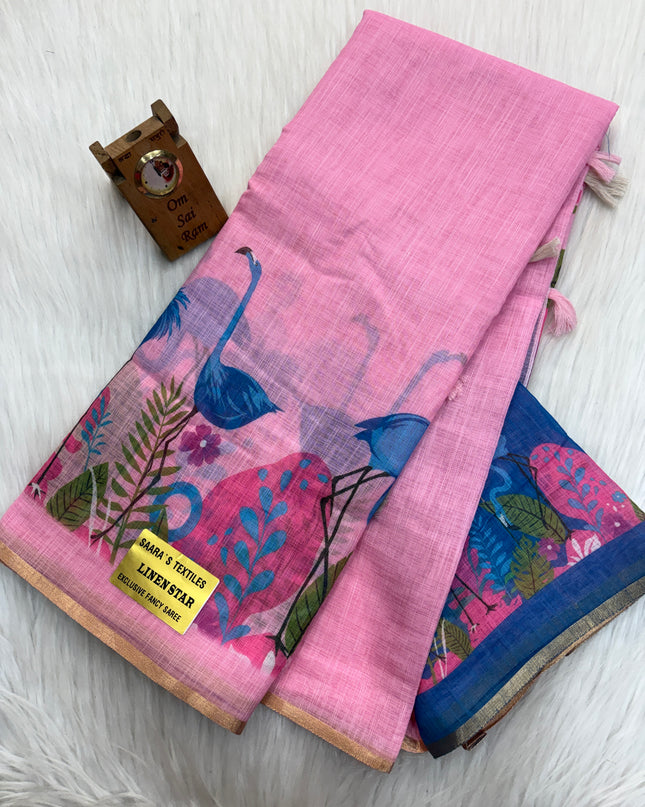 Linen Cotton Saree - LCS 17