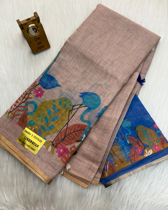 Linen Cotton Saree - LCS 20