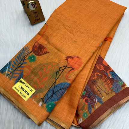 Linen Cotton Saree - LCS 21