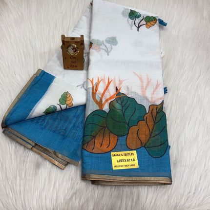 Linen Cotton Saree – LCS 053