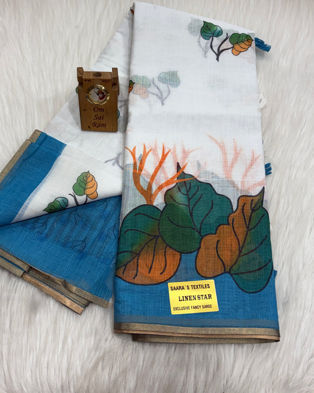 Linen Cotton Saree – LCS 053