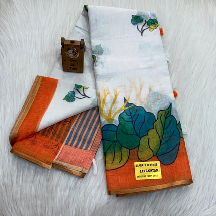 Linen Cotton Saree – LCS 059