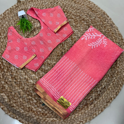 Saree With Stitched Blouse - (SIZE-36-40) - SWSB 480