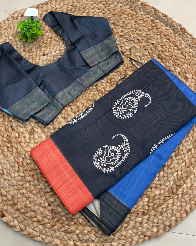 Saree With Stitched Blouse - (SIZE-34-38) - SWSB 485