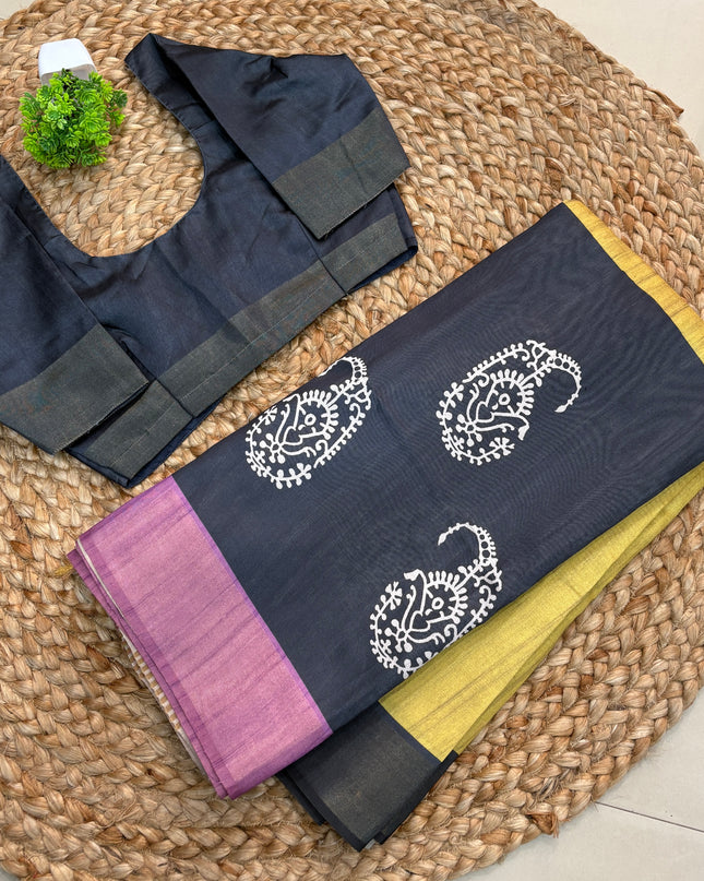 Saree With Stitched Blouse - (SIZE-34-38) - SWSB 489
