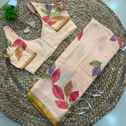 Saree With Stitched Blouse - (SIZE-36-40) - SWSB 490