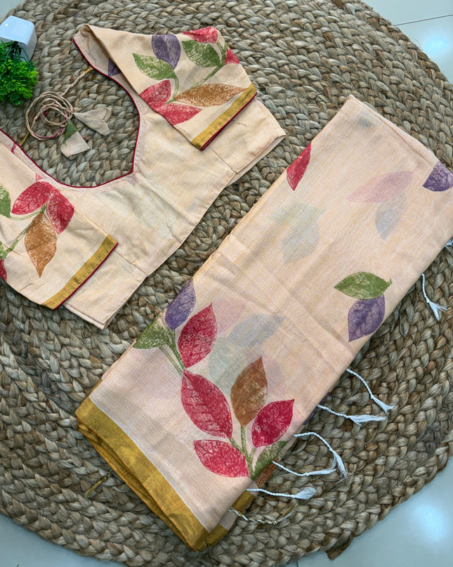 Saree With Stitched Blouse - (SIZE-36-40) - SWSB 490