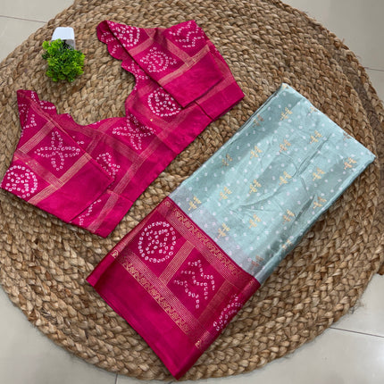 Saree With Stitched Blouse - (SIZE-40-44) - SWSB 501