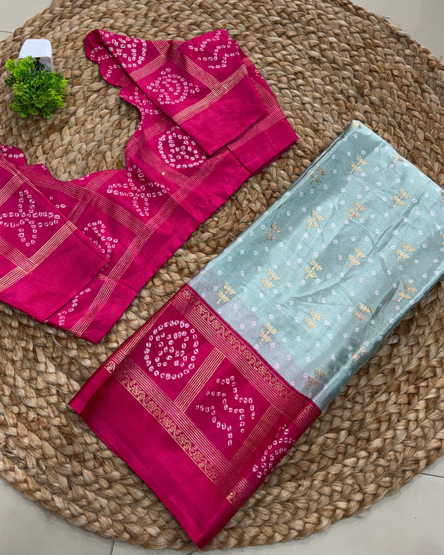 Saree With Stitched Blouse - (SIZE-40-44) - SWSB 501