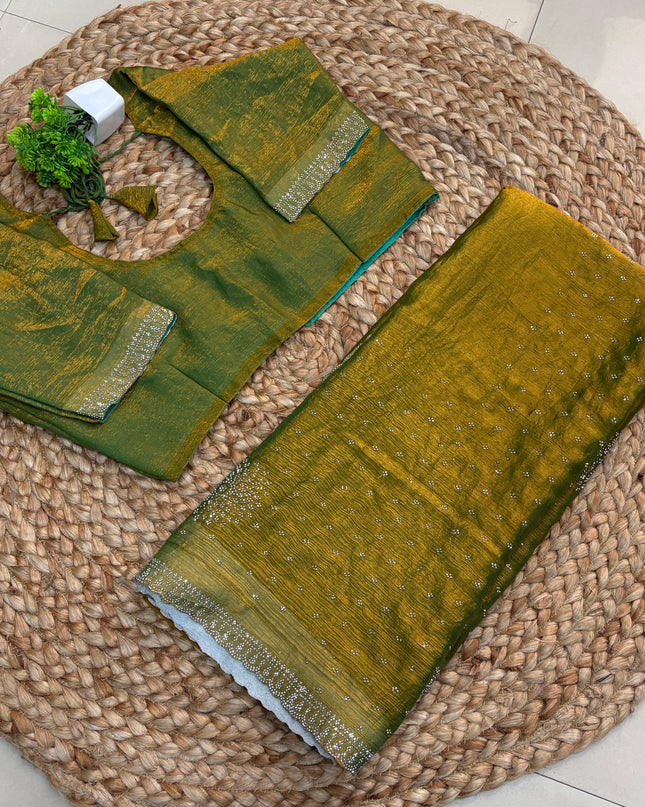 Saree With Stitched Blouse - (SIZE-38-42) - SWSB 498
