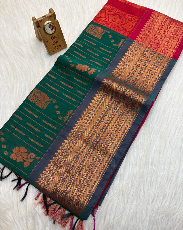 Kora Silk Cotton Saree - 009