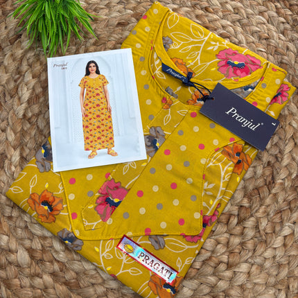 Pranjul Nighty - Zip Model(SIZE - L - 4XL) - PN 102