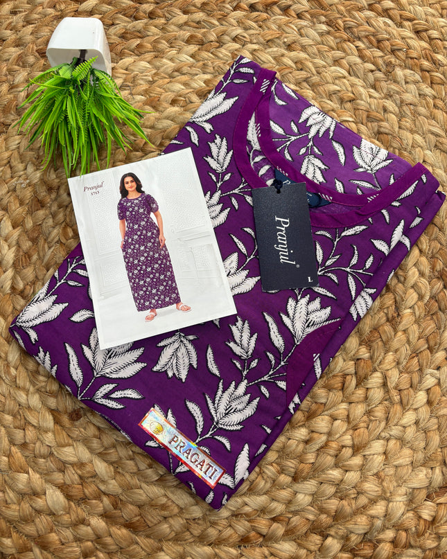 Pranjul Nighty - (SIZE - L - 4XL) - PN 111
