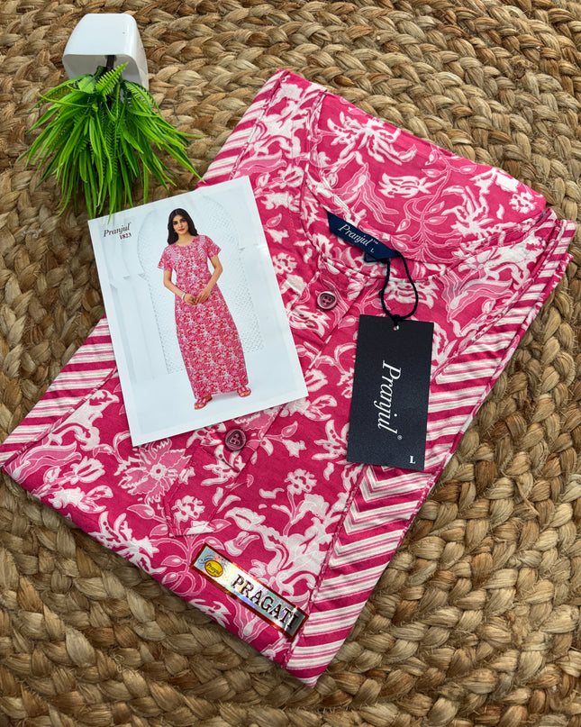 Pranjul Nighty - (SIZE - L - 4XL) - PN 114