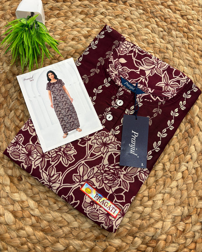 Pranjul Nighty - (SIZE - L - 4XL) - PN 115