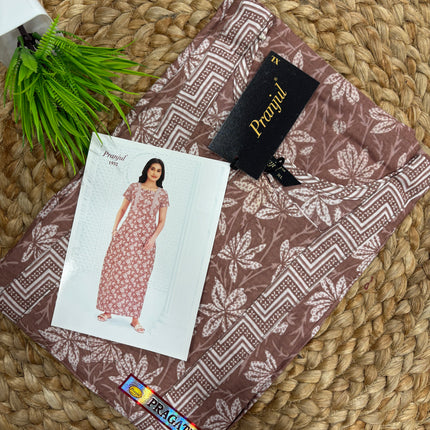 Pranjul Nighty - With Zip (SIZE - L - 4XL) - PN 127