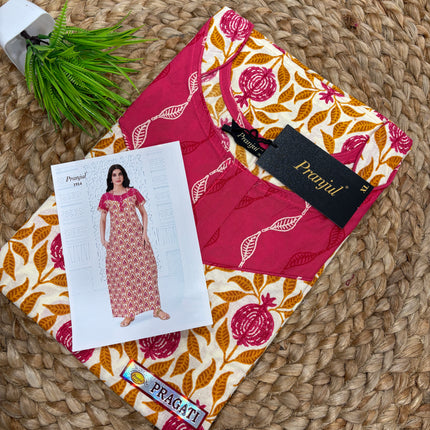 Pranjul Nighty - With Zip (SIZE - L -4XL) - PN 131