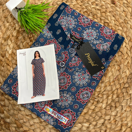 Pranjul Nighty - With Button  (SIZE - L - 4XL) - PN 132