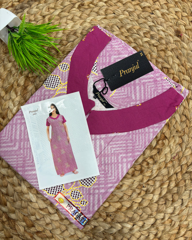 Pranjul Nighty - No Zip - No Button (SIZE - L - 4XL) - PN 138