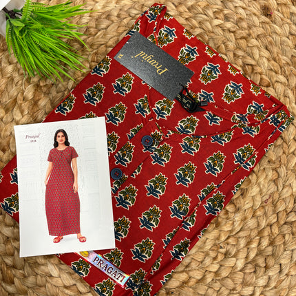 Pranjul Nighty -Button Model (SIZE - L - 4XL) - PN 139