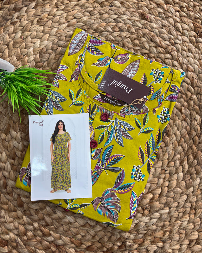 Pranjul Nighty - No Zip -No Button (SIZE - L - 4XL) - PN 141