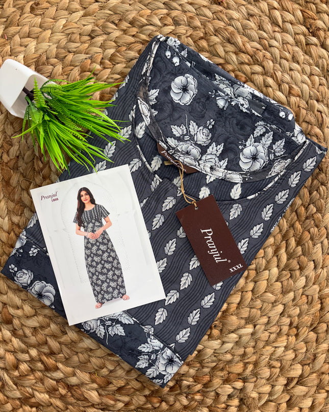 Pranjul Nighty - Zip Model (SIZE - L - 4XL) - PN 144
