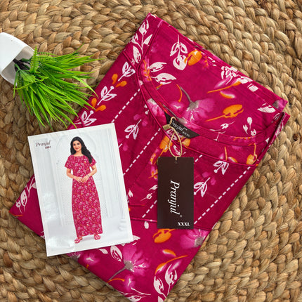 Pranjul Nighty - Small Zip Model (SIZE - L - 4XL) - PN 145