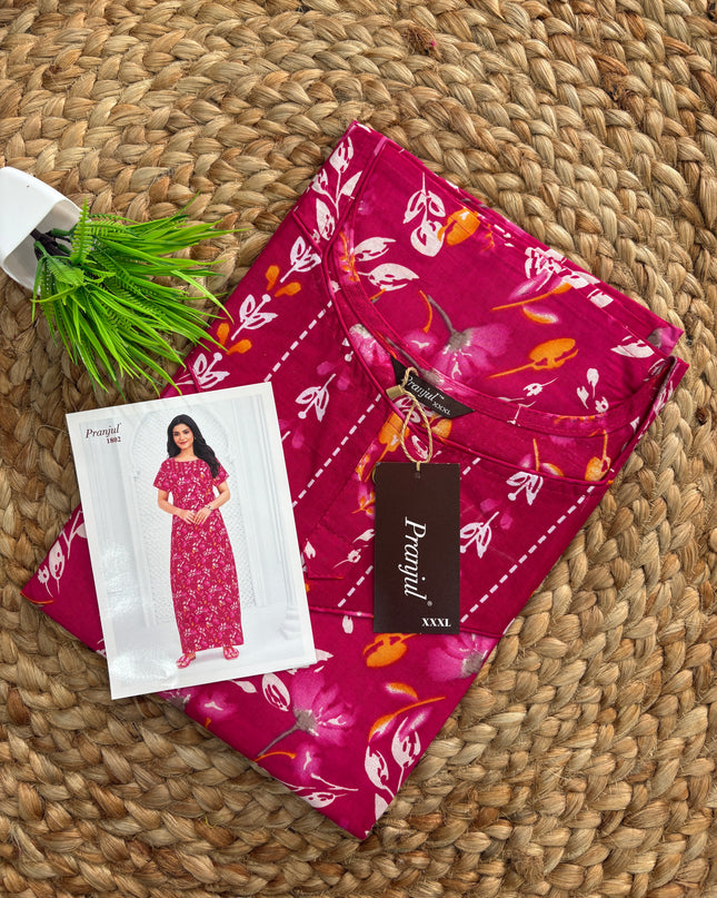Pranjul Nighty - Small Zip Model (SIZE - L - 4XL) - PN 145