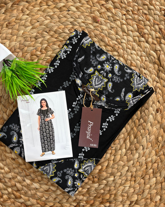 Pranjul Nighty- Zip Model (SIZE - L - 4XL) - PN 146