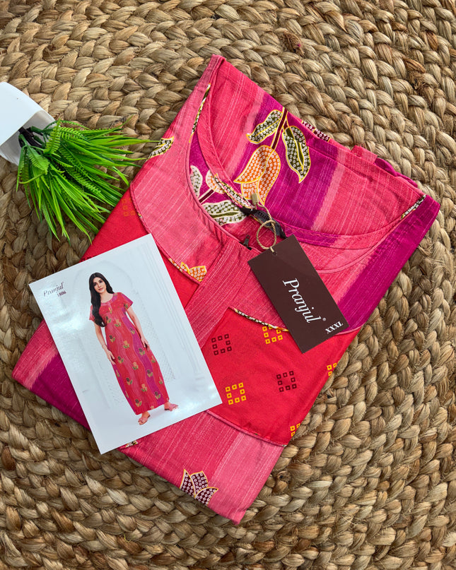 Pranjul Nighty - Zip Model (SIZE - L - 4XL) - PN 147