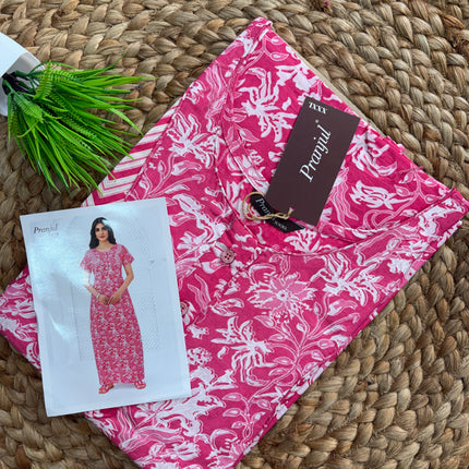 Pranjul Nighty - With Zip (SIZE - L - 4XL) - PN 140