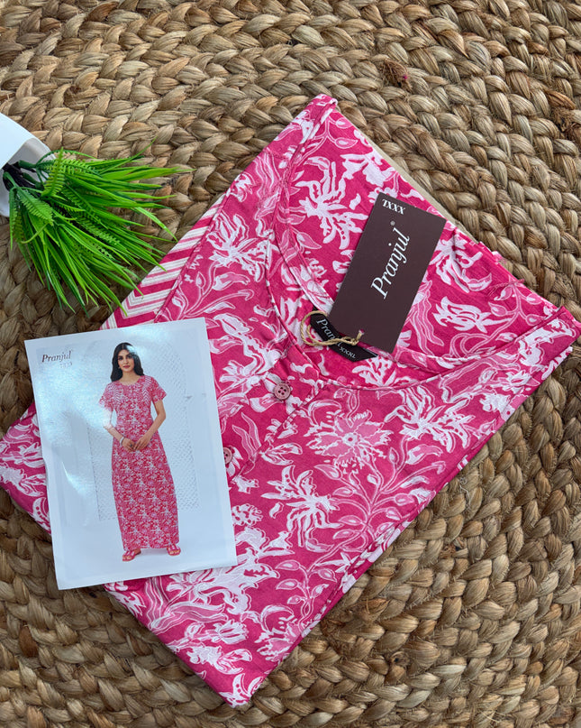 Pranjul Nighty - With Zip (SIZE - L - 4XL) - PN 140