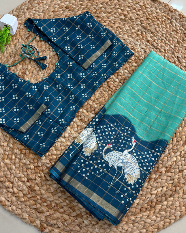 Saree With Stitched Blouse - (SIZE-36-40) - SWSB 516