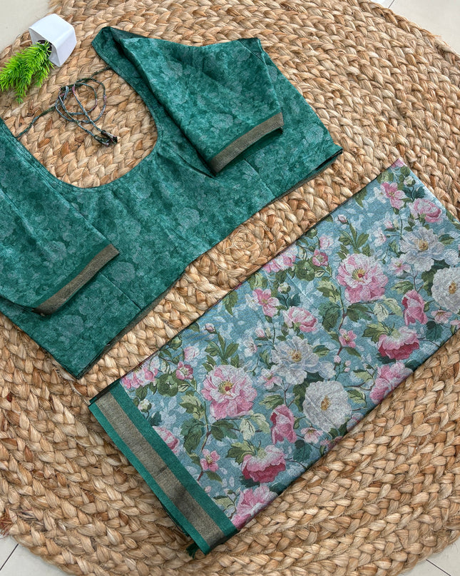 Saree With Stitched Blouse - (SIZE-38-42) - SWSB 518