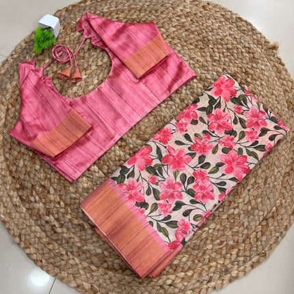 Saree With Stitched Blouse - (SIZE-40-44) - SWSB 532