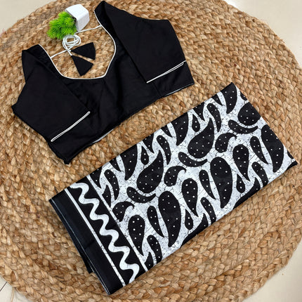 Saree With Stitched Blouse - (SIZE-34-36) - SWSB 527