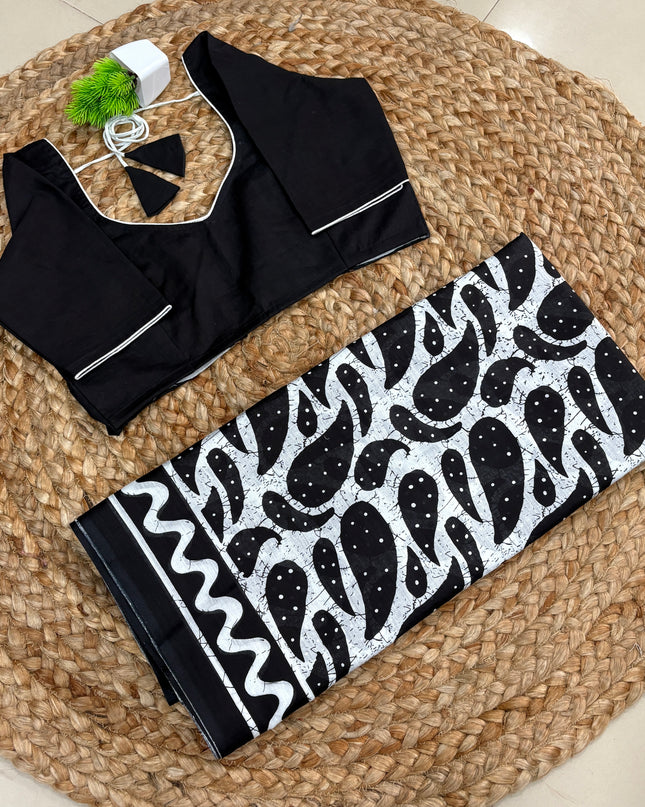 Saree With Stitched Blouse - (SIZE-34-36) - SWSB 527