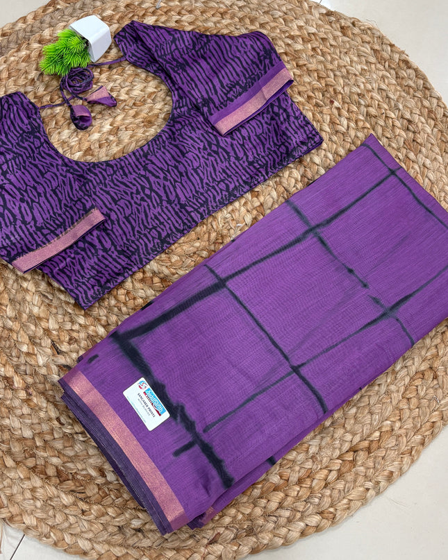 Saree With Stitched Blouse - (SIZE-38-42) - SWSB 529