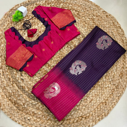Saree With Stitched Blouse - (SIZE-36-38) - SWSB 528