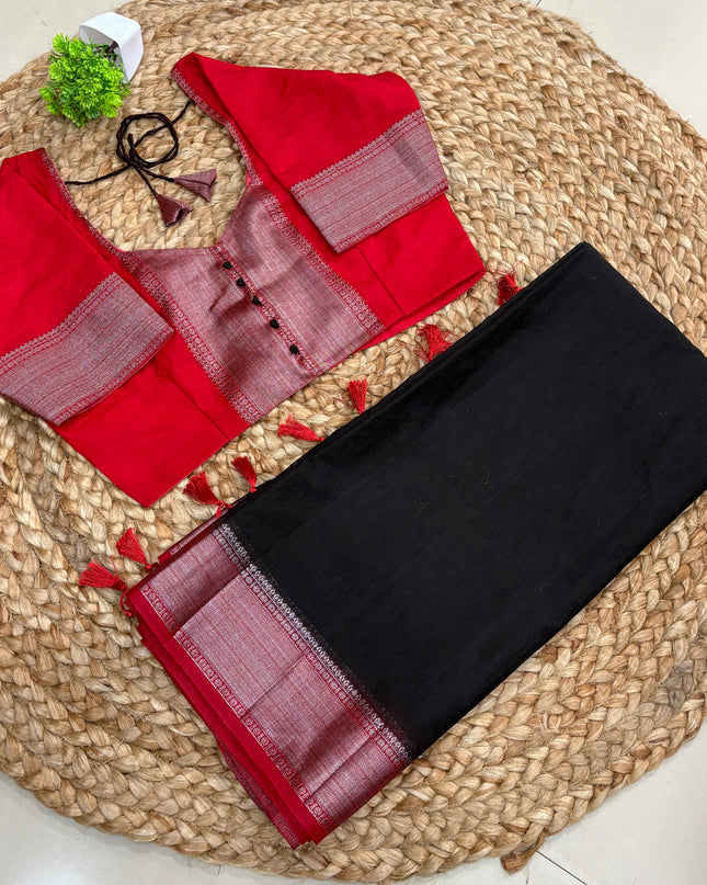Saree With Stitched Blouse - (SIZE-38-42) - SWSB 534